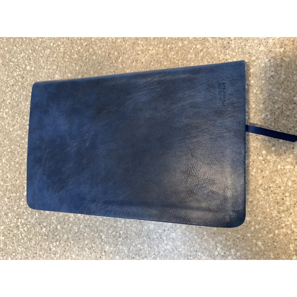 The Holy Bible King James Version Red Letter Edition - Blue Faux Leather  W/Case